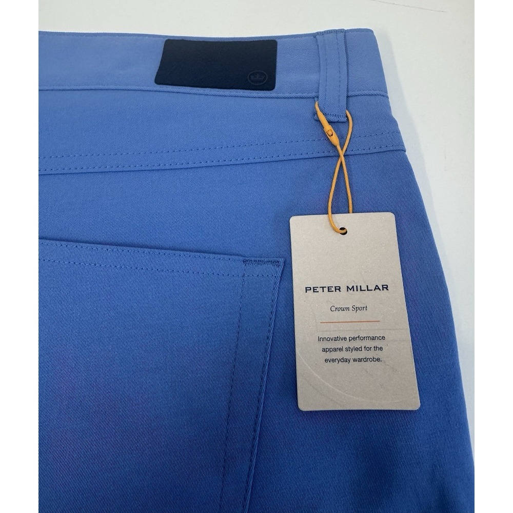 Peter Millar Crown EB66 Stretch Five Pocket Golf Pants BONN Blue Size 40x34 $160 - Picture 8 of 10